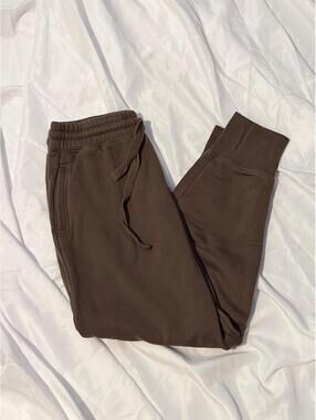 Fabletics Chocolate Brown Fleece Joggers